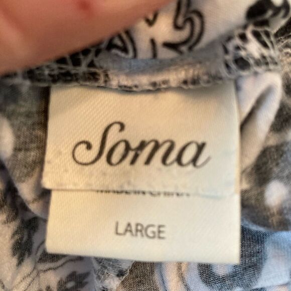 Soma NWOT pj bottoms w/ lavender satin piping and drawstring bow & pockets!! - Picture 7 of 9